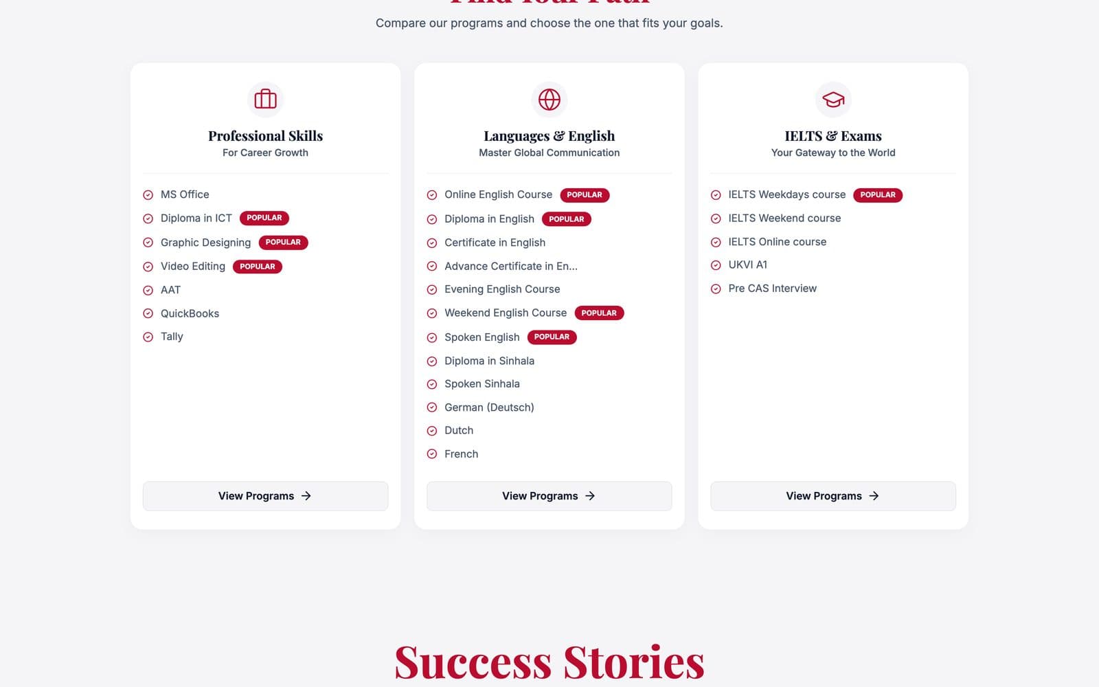 British Academy — Find your path — course finder