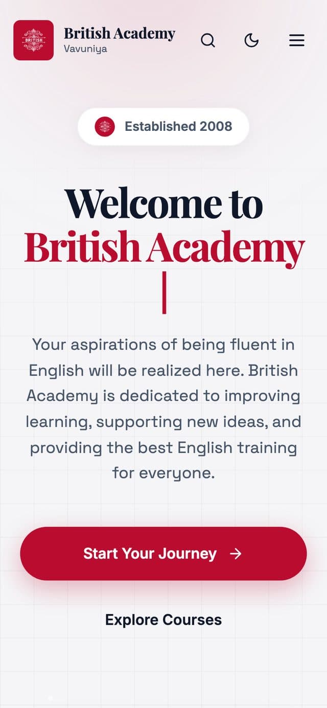 British Academy — mobile view