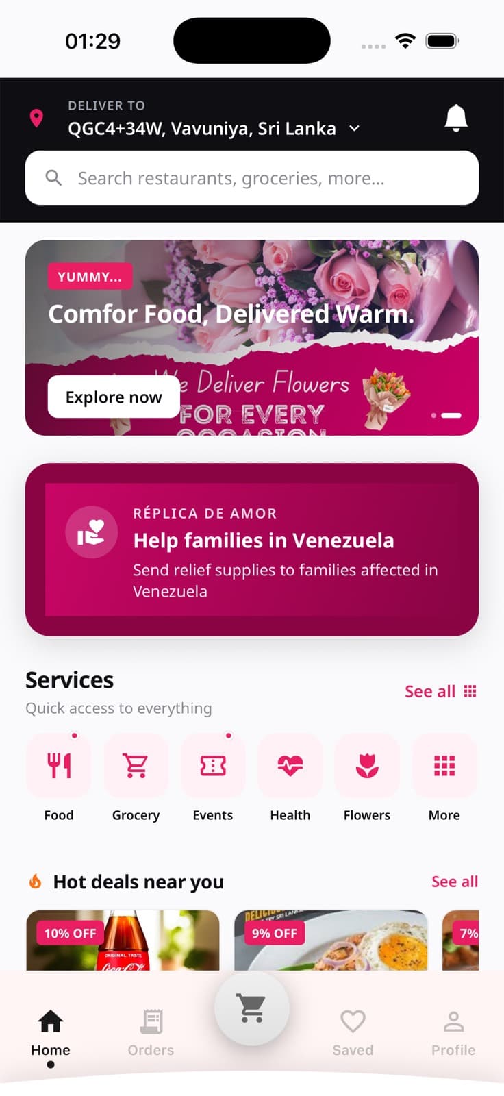 Mottoz — Marketplace home — food, grocery, events, health, flowers