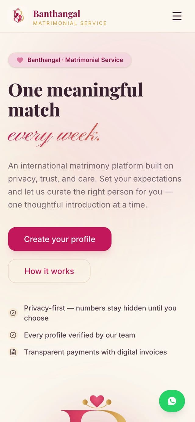 Banthangal — mobile view