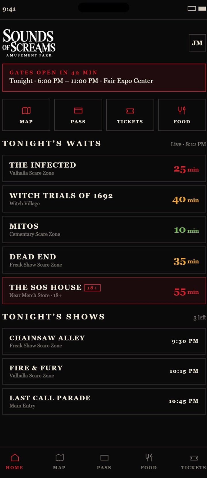 Sounds of Screams — Home — tonight's waits and shows
