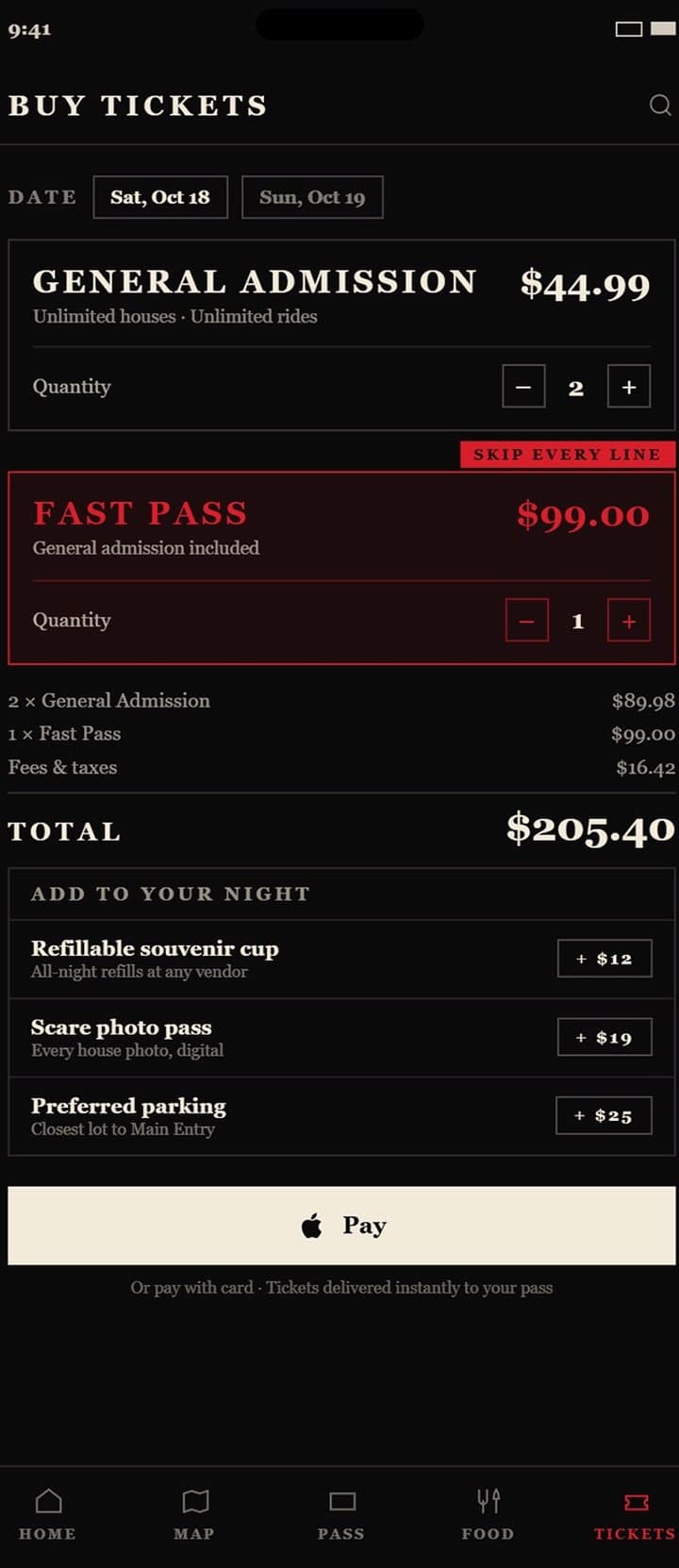 Sounds of Screams — Live park map with wait times